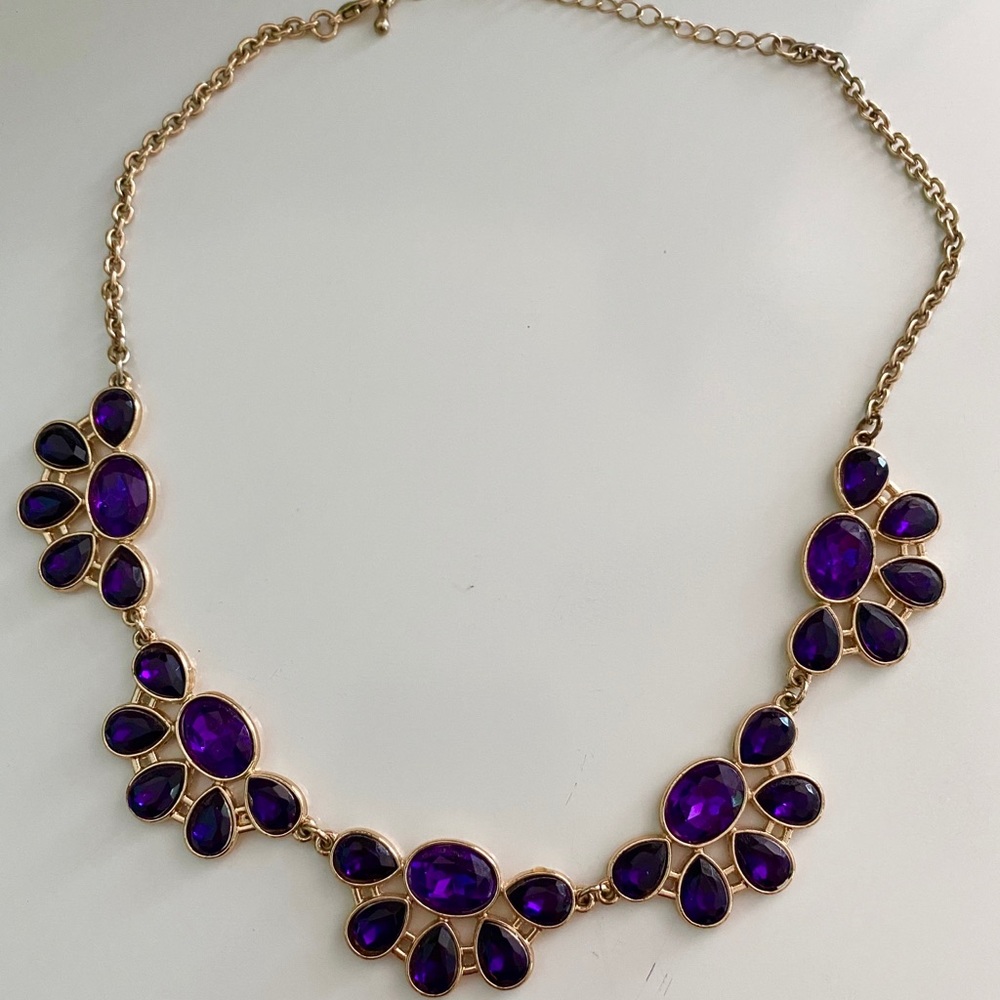 Purple and gold necklace